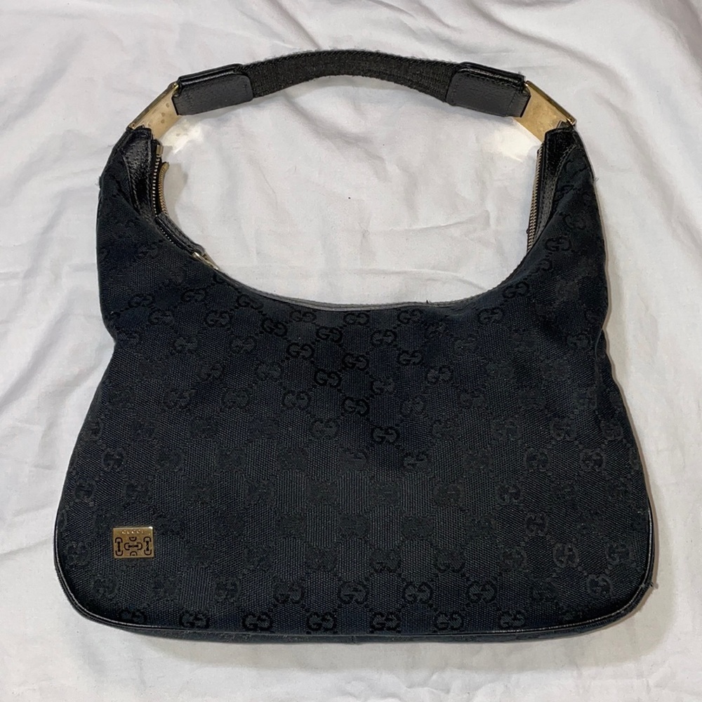 Gucci GG Canvas Small Hobo Black